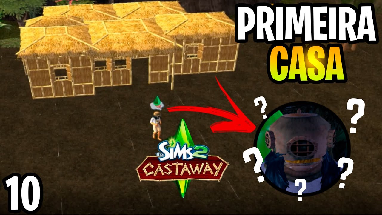 Construindo a primeira casa no the sims - gameplay the sims 2 castaway (naufragos) #10
