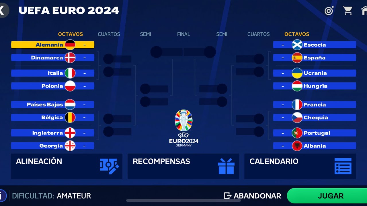 ALEMANIA VS DINAMARCA (EUROCOPA,FC MOBILE 24)