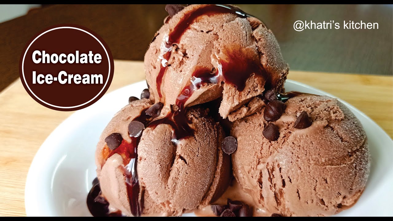Homemade Chocolate Icecream Recipe - Quick & Easy Chocolate Icecream - @Khatri's Kitchen