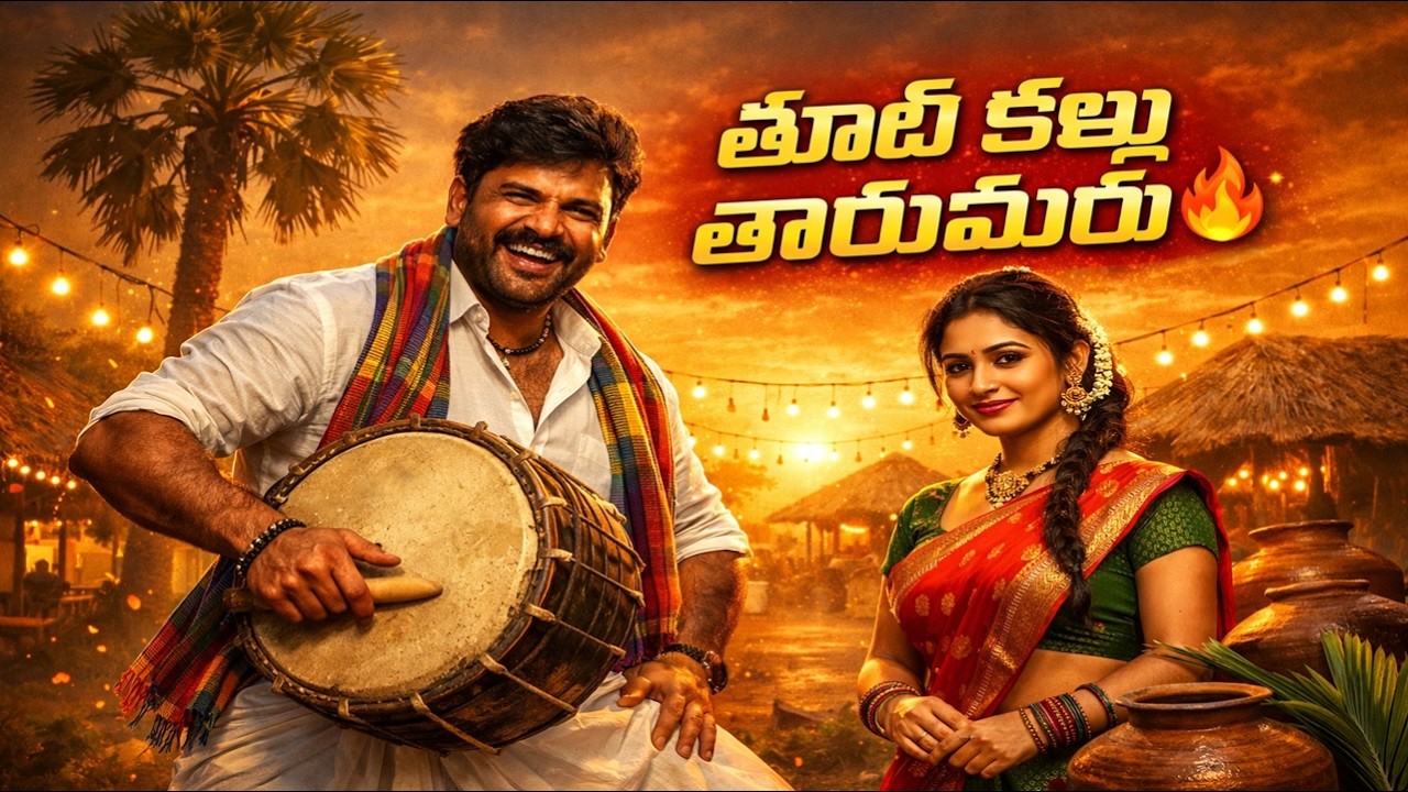 తాటి కళ్ళు తారుమారు| Teenmaar Folk Song #TelanganaBeats, #TeenmaarDJ, #FolkMassSong, #VillageCulture