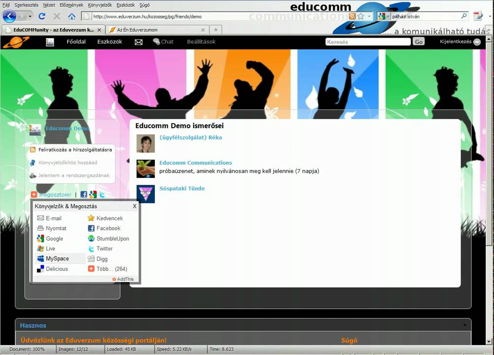 Az eduCOMMunity műk&ouml;d&eacute;se