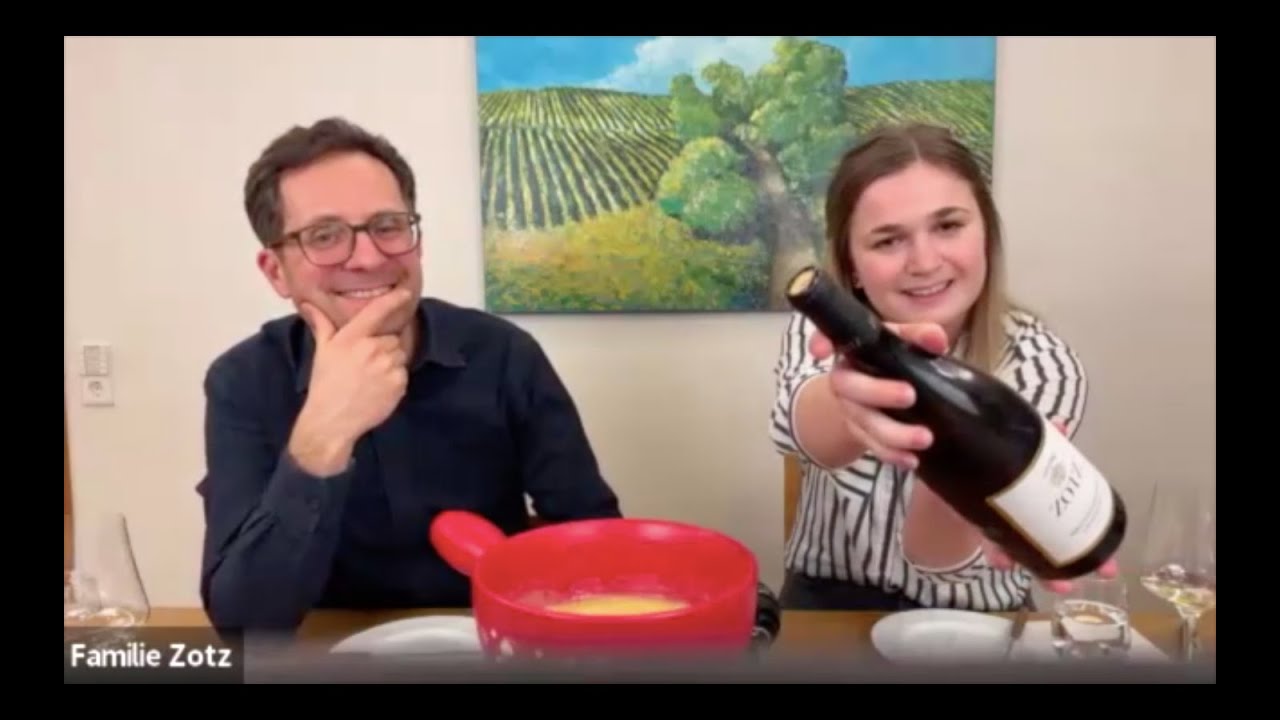 Weingut Zotz Onlinetasting mit K&auml;sefondue am 1.2.2024