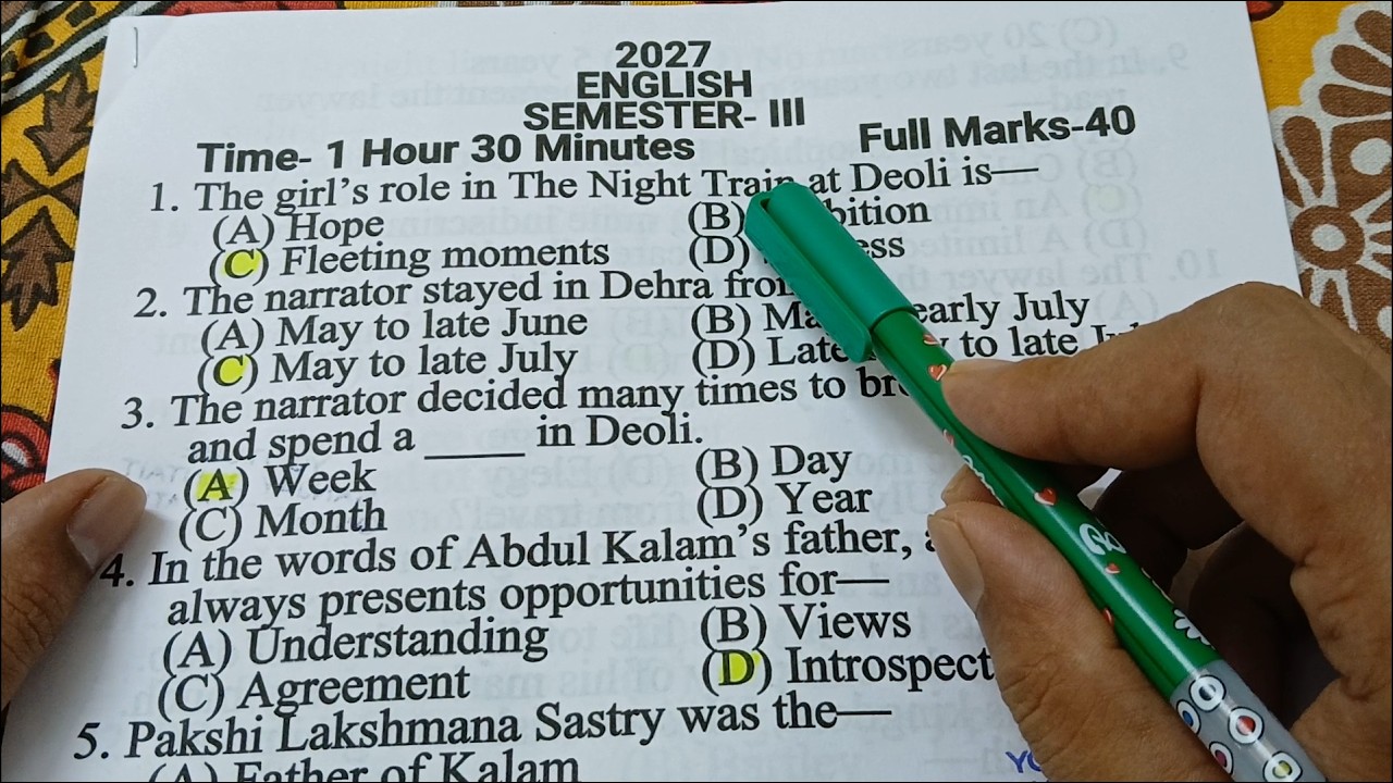 📚 HS 2027 English Suggestion | Semester 3 | Question Paper 2027 | MCQ ✓Class 12 3rd Semester English