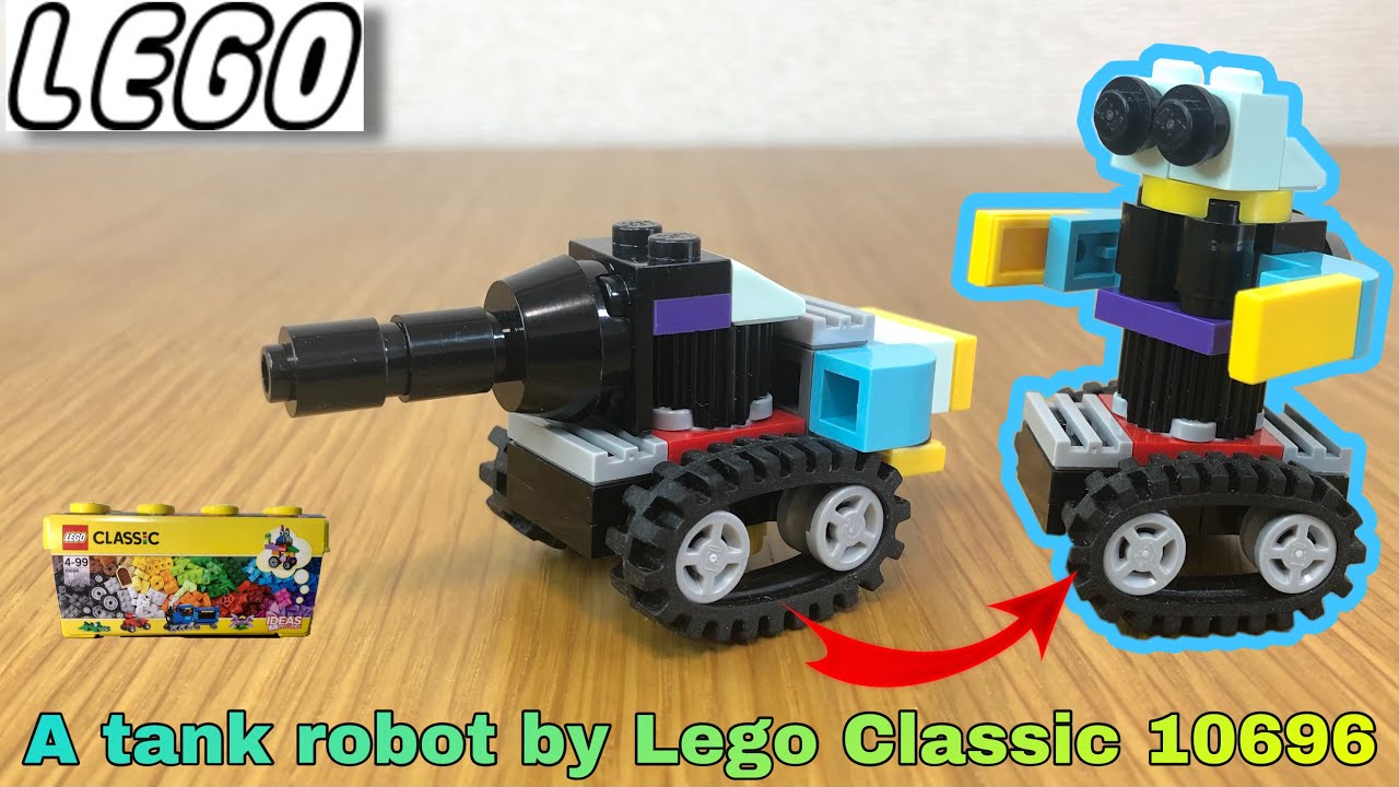 Lego Classic 10696 assembling to a tank robot #153