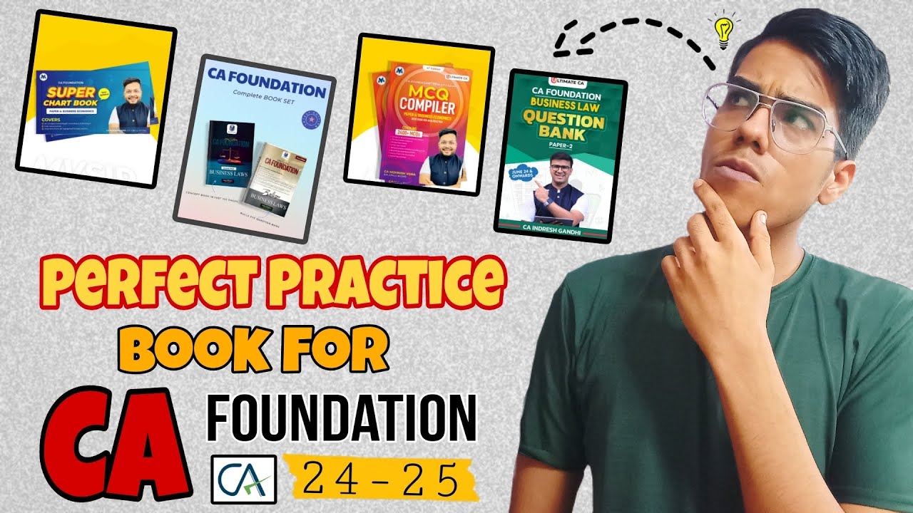 Perfect Practice Books For CA Foundation Exam📚✨. IMPORTANT Video!!