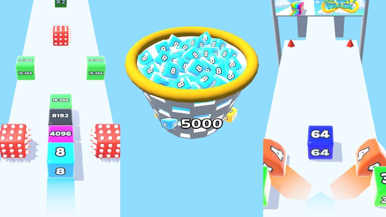 Jelly Run 2048 - Merge Number Ball - All Level Up Gameplay Walkthrough Android iOS