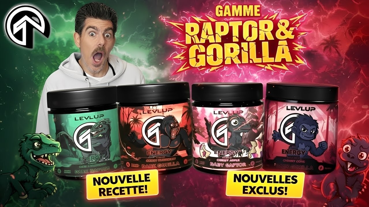 LevlUp sort la gamme Raptor & Gorilla ! Je teste Dark Raptor, Dark Gorilla & Baby Raptor