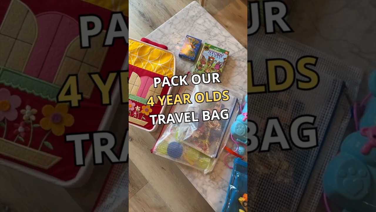 Travel bag +travel toys for a 4 year old! #travelwithkid #kidtoyreview #activitiesforpreschoolers