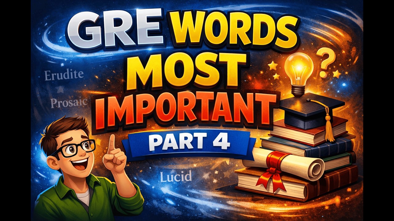 GRE Most Important Words – Part 4 | High-Frequency Vocabulary for Competitive Exams