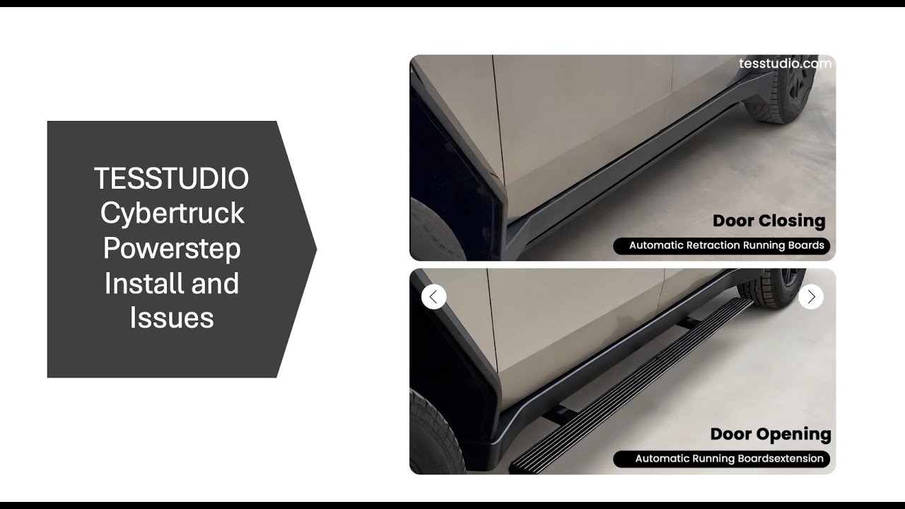Tesla Cybertruck Power Running Boards Electric Side Steps Tesstudio