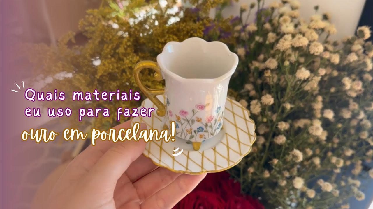 OURO NA PINTURA EM PORCELANA: Como usar, o que comprar e por que valoriza tanto a sua peça?