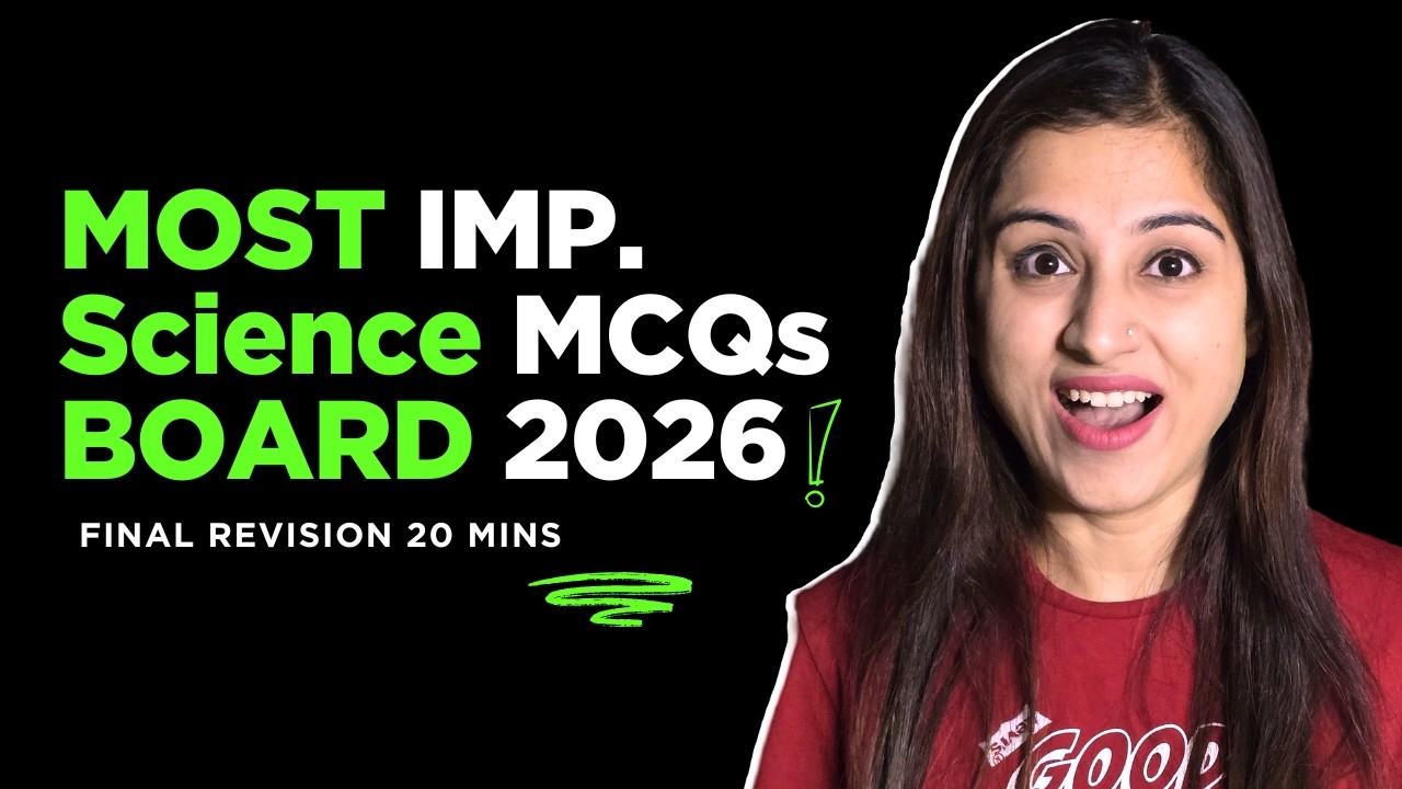 Top 20 MCQs Class 10 Science | Board Exam Most Important Questions (Quick Revision)