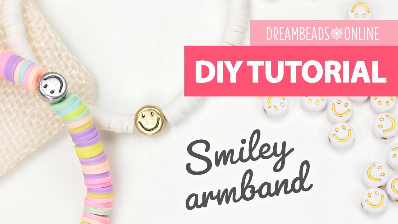 Smiley armband maken met polymeer kralen - DIY tutorial - Sieraden maken met Dreambeads Online