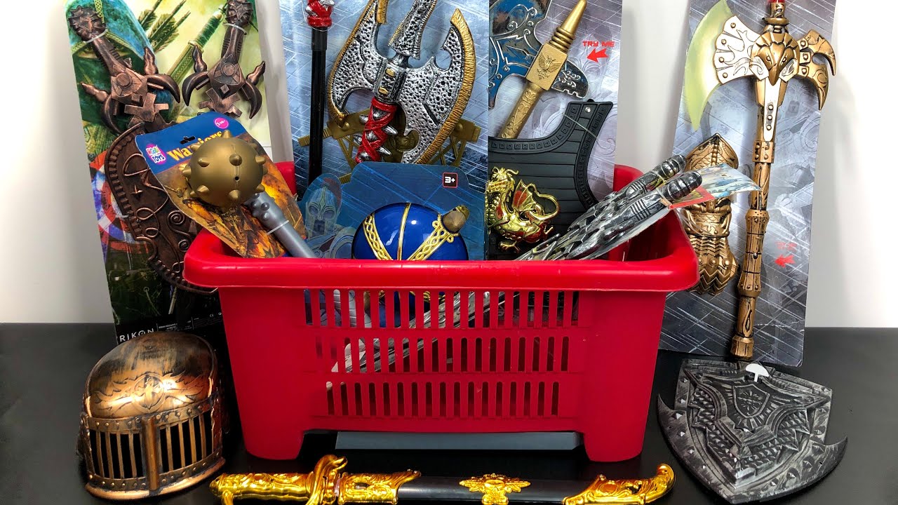 Распаковка оружия викингов и гладиаторов!!! Средневековое оружие и снаряжение, Мечи, Щиты, Копья