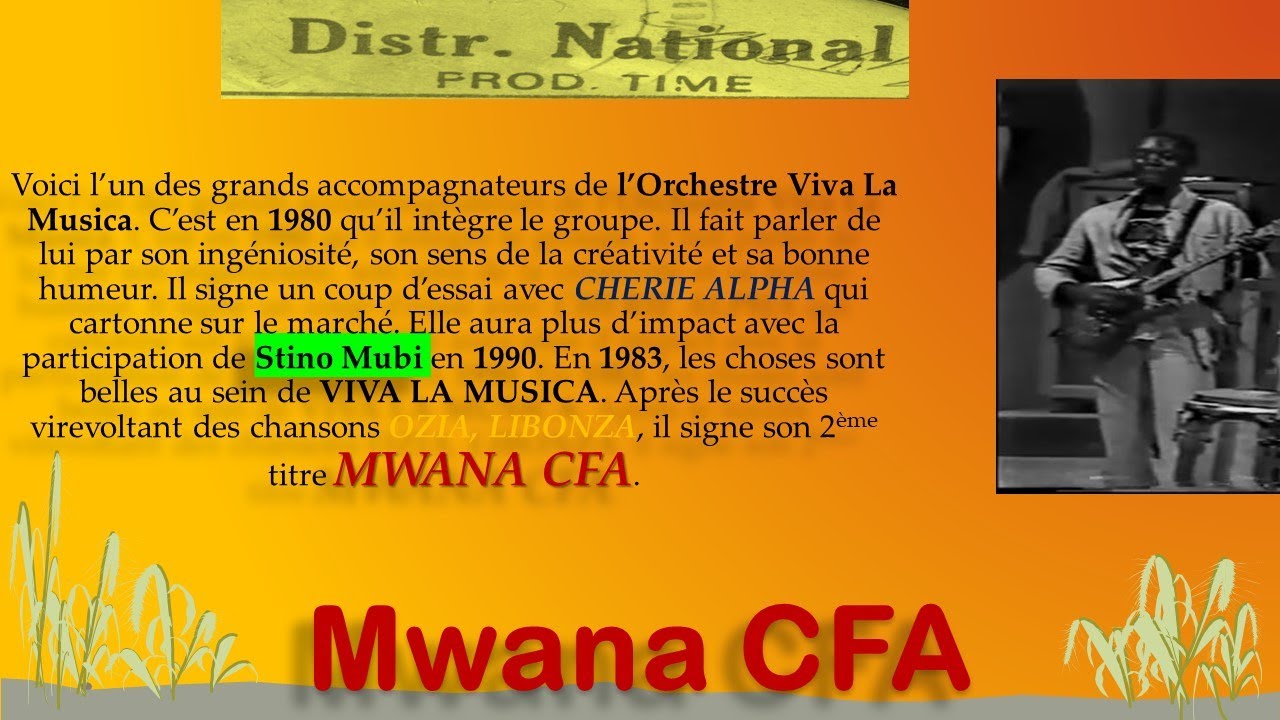 Mwana CFA Voici L'Une Des Plus Belles Signatures de Tshimpanga Ping Pong au sein de Viva La Musica
