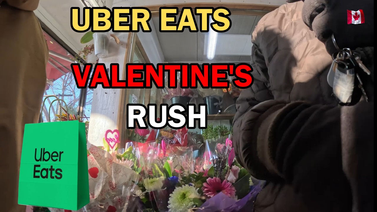 UBER EATS HUSTLE DAY DELIVERY ON VALENTINE'S