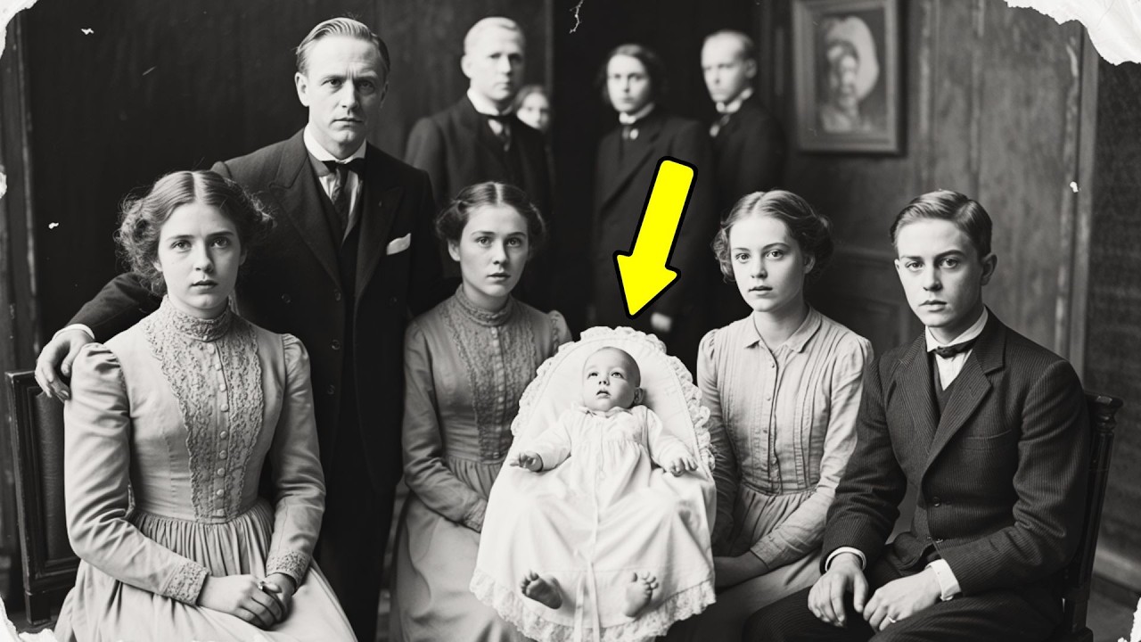This family photo from 1899 looked happy—until the zoom showed who was really holding the baby
