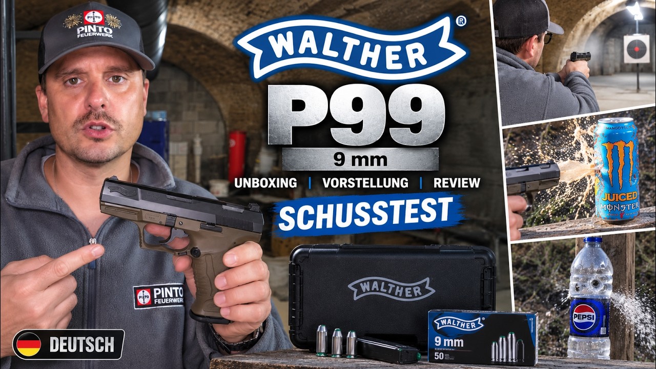 Walther P99 / 9mm (Unboxing, Vorstellung, Review und Schusstest) [DEUTSCH]