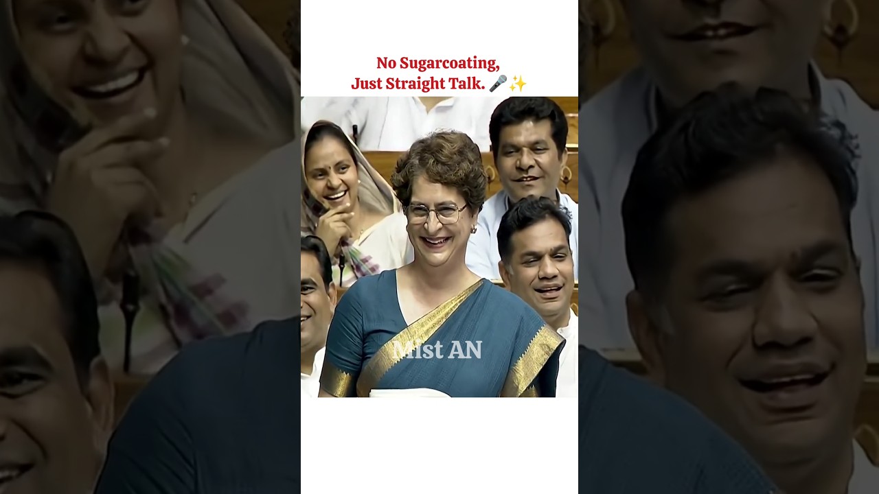 Priyanka Gandhi&rsquo;s Straightforward Speaking Style 🎤🔥 | Parliament Clips | #Shorts