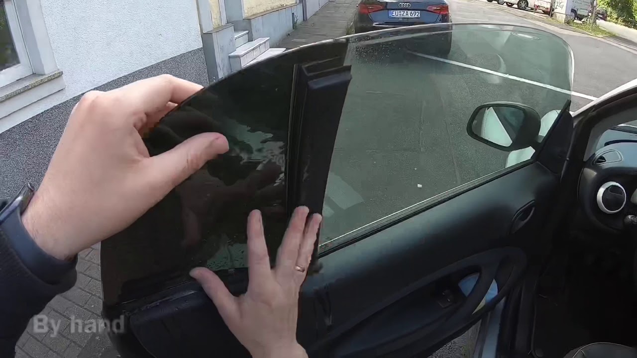 How to tint your side car windows with CFC tint film Smart Fortwo DIY