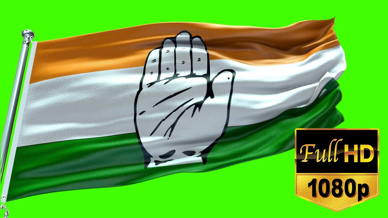 Congress flag Animation | Green Screen Video | Hd Videos with bgm