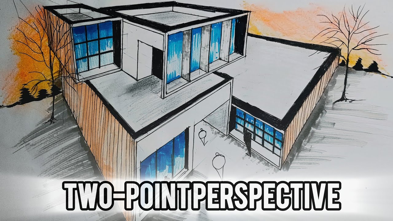 Two-point bird’s-eye perspective with rando techniques.