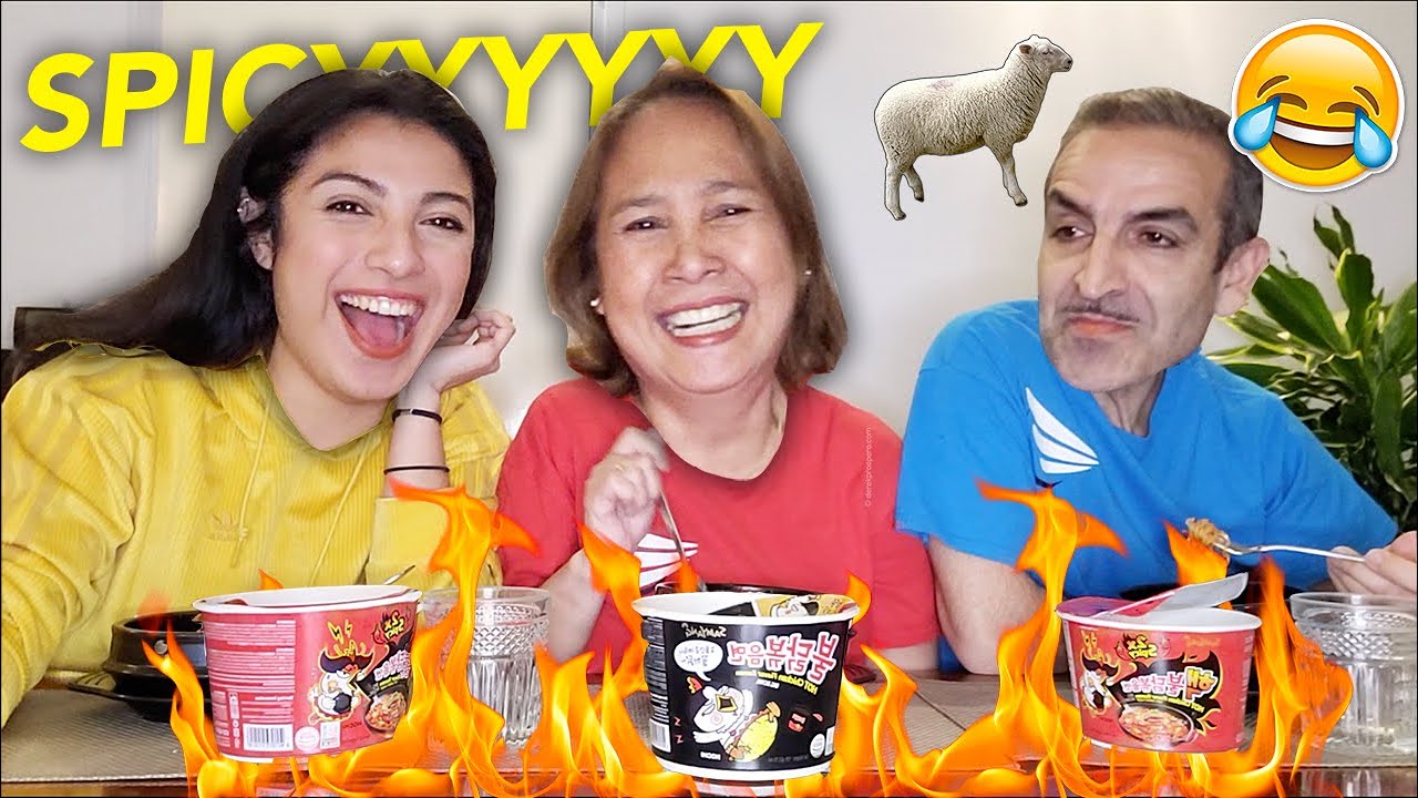 DOUBLE KILLER CHALLENGE  RAMEN & TONGUE TWISTER French & Tagalog with parents 🇵🇭🇩🇿 #laughtrip