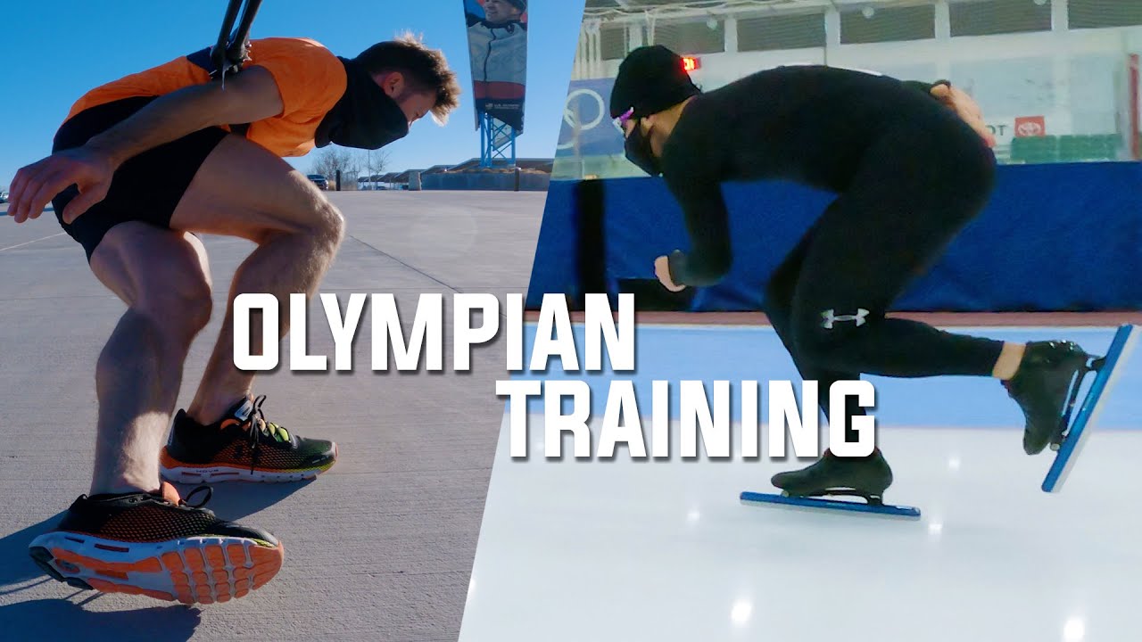 Olympic Speed Skater Training - Plyometrics, Long Track Skating, Dryland, Turn Cable Joey Mantia