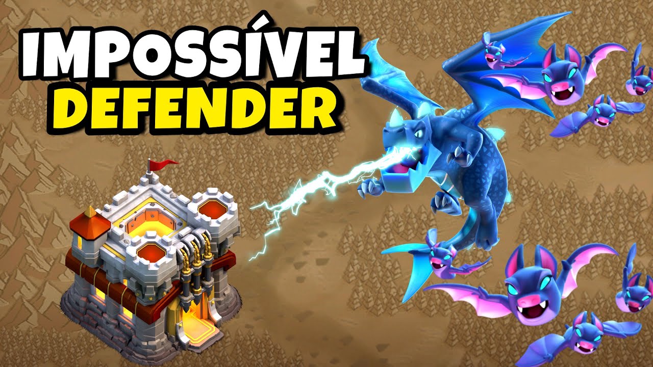 DRAGÃO ELÉTRICO E MORCEGOS FICA FÁCIL DAR 3 ESTRELAS EM CV11 | Clash Of Clans