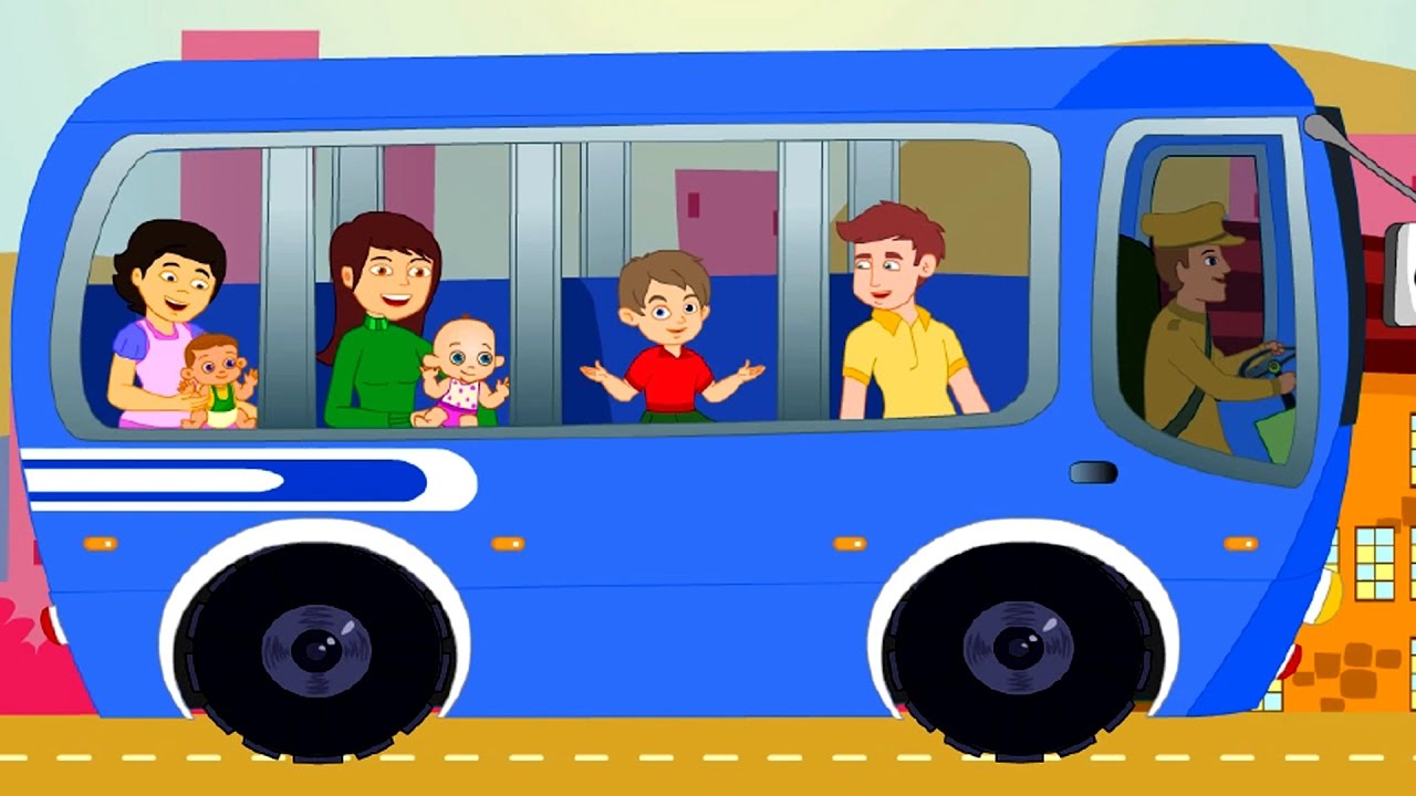the wheels on the bus go round and round | nursery rhymes | kids songs | baby videos