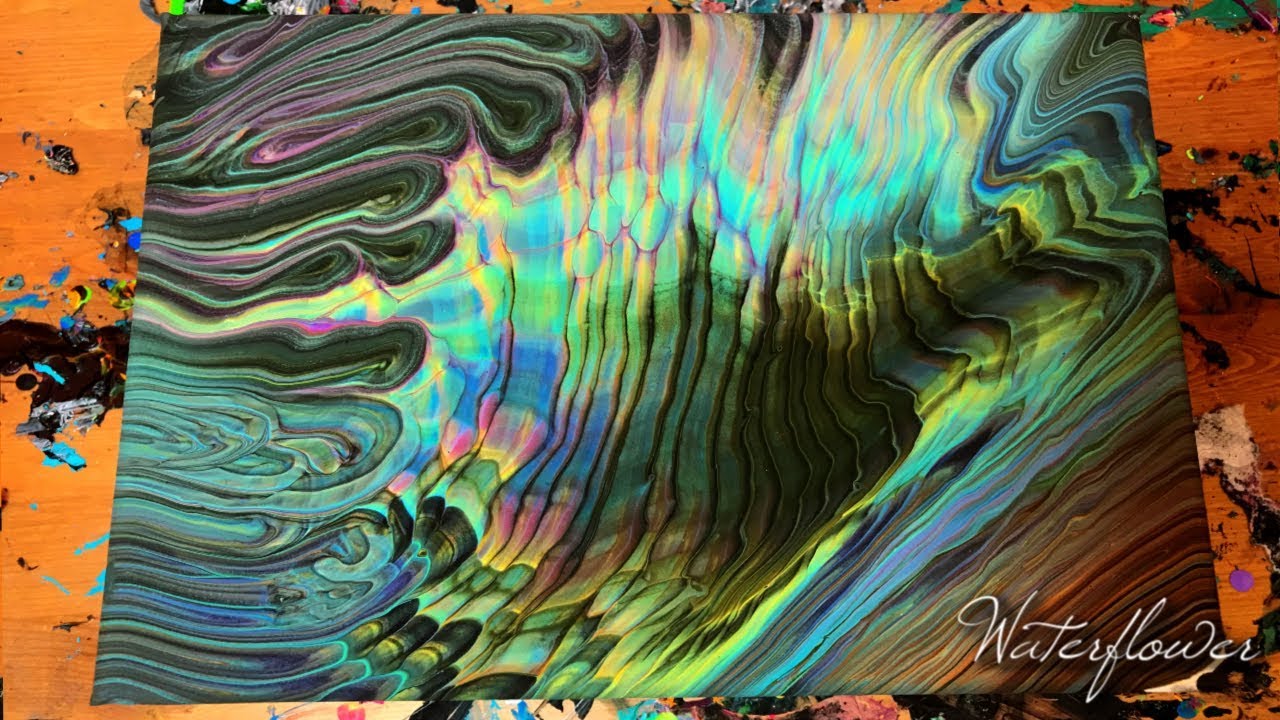 New Acrylic Pour Waves Technique Erika Art | Fluid Art