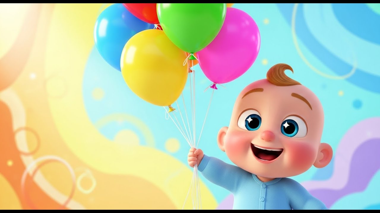 🎈 Baby Learns Colors with Balloons 🎨 Fun Learning Baby Song | Baby Giggles TV