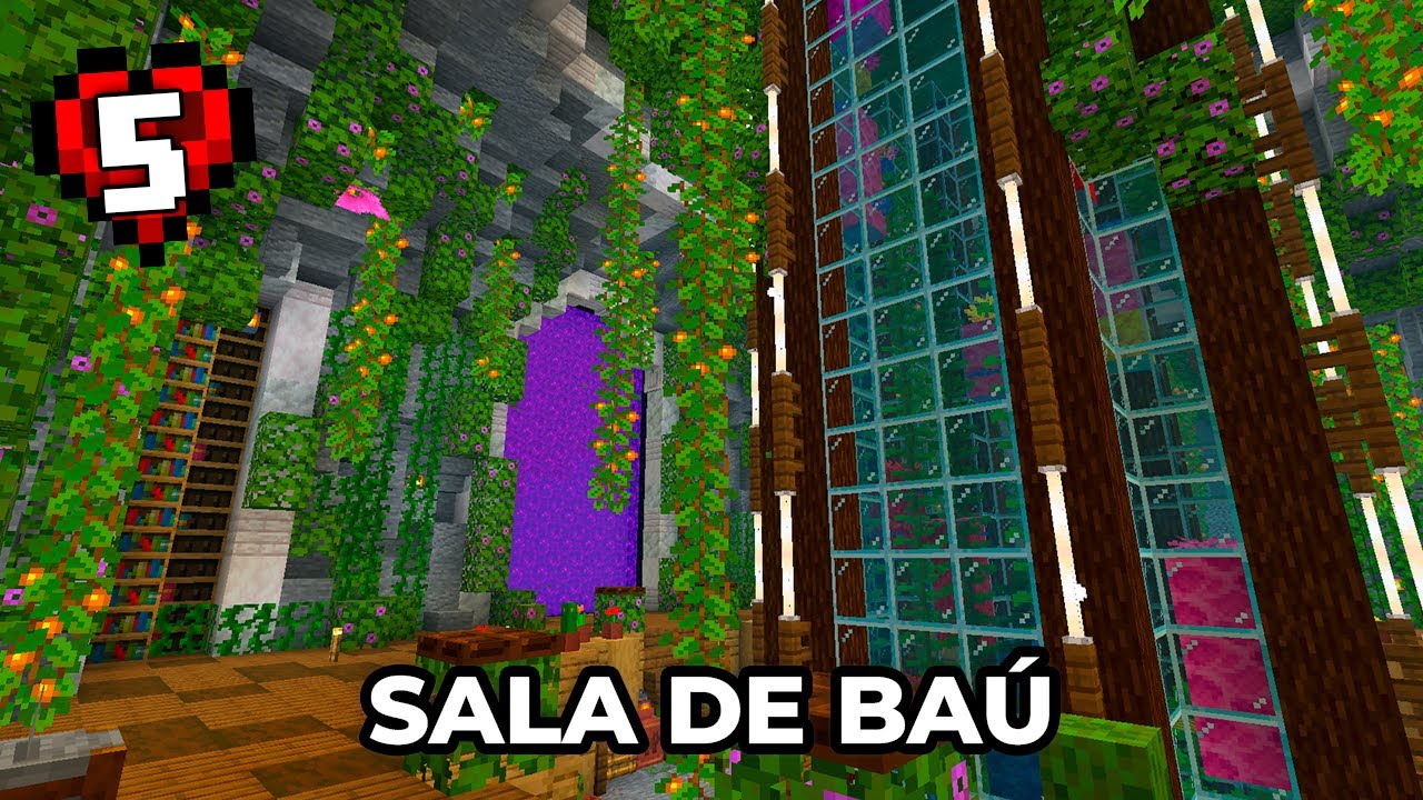 A SALA DE BAÚS MAIS BONITA DO MINECRAFT BEDROCK!