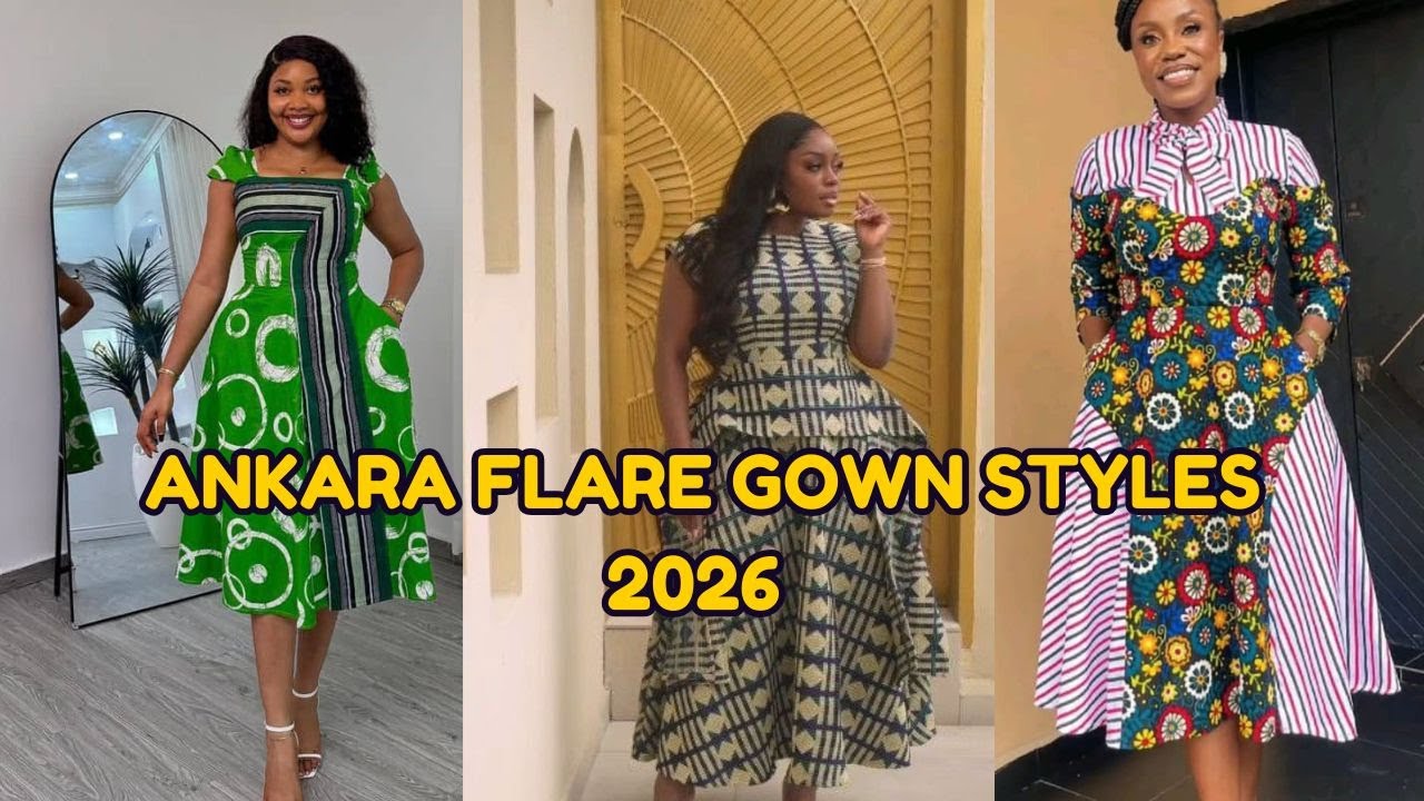 40+ Trendy Ankara  Flare Gown Styles 2026 | Top Fashion Trend 2026 #ankarastyles #africanfashion