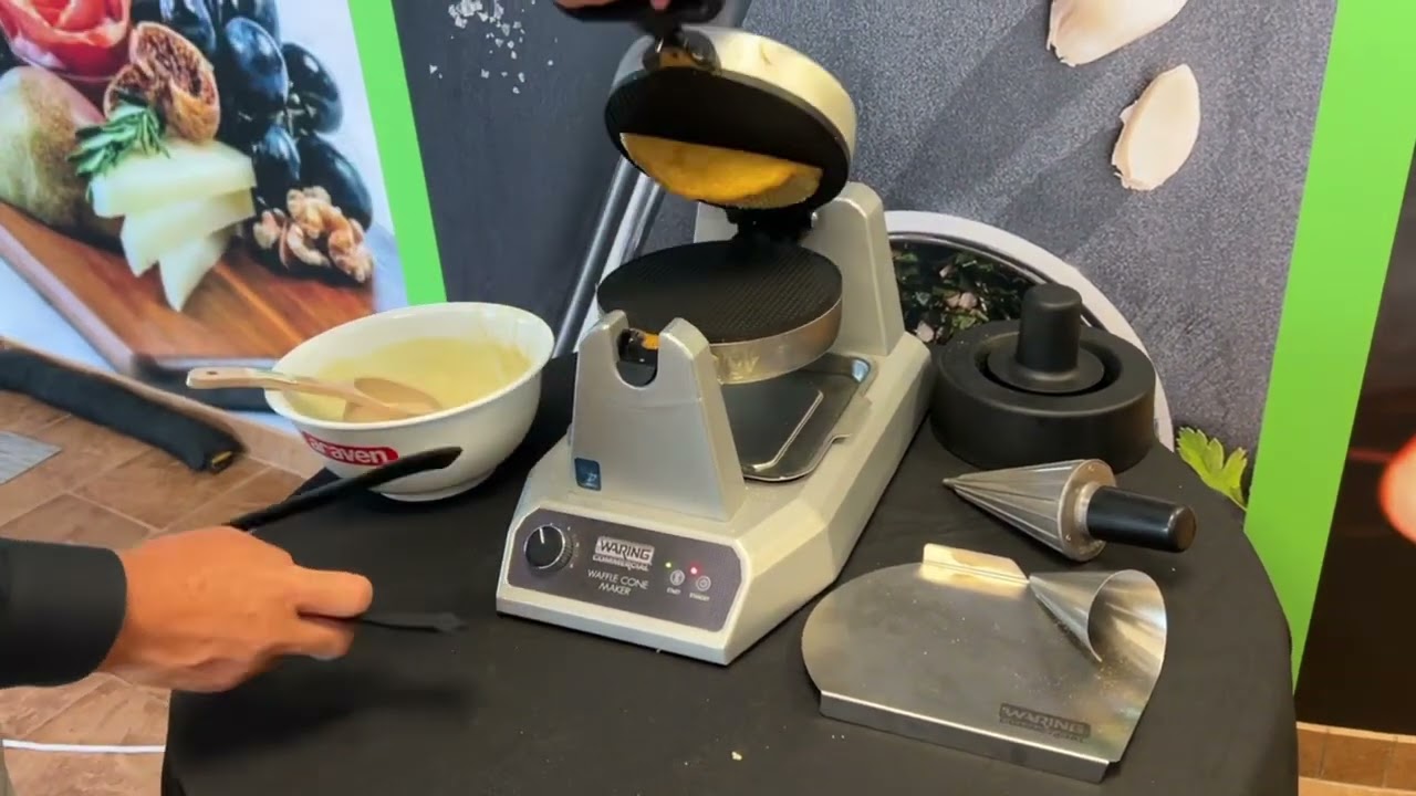 Waring Waffle Cone Maker With Cone Shaper & Bowl Former