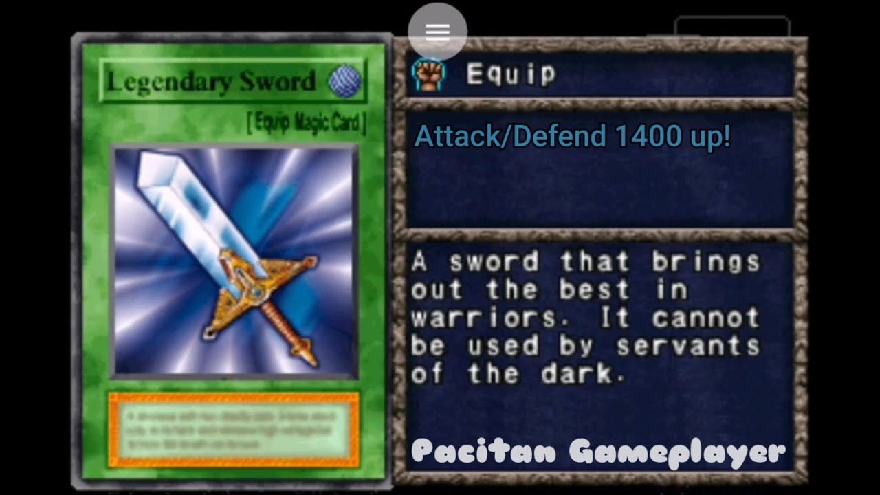 Yugioh Equip Legendary Sword Yu-Gi-Oh! Forbidden Memories PSone
