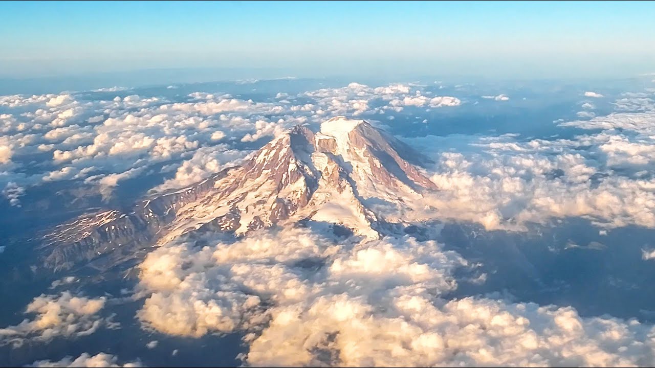 Flying Over Mount Rainier