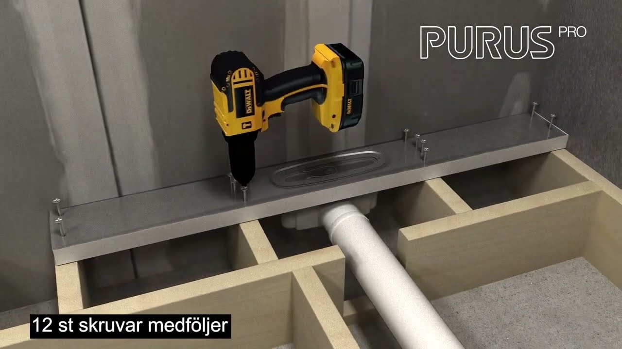 Så installerar du Purus PRO Line golvbrunn