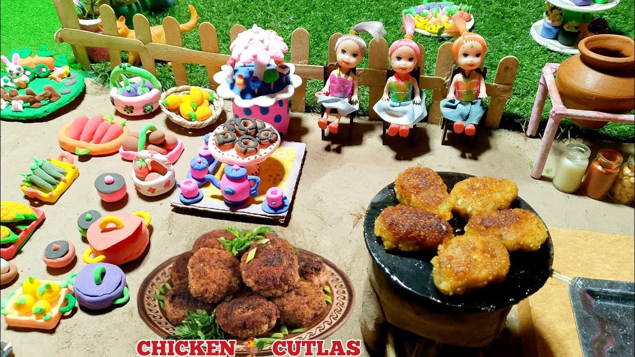 Miniature Chicken Cutlets | Real Mini Food... NF MINI FOOD CHANNEL 