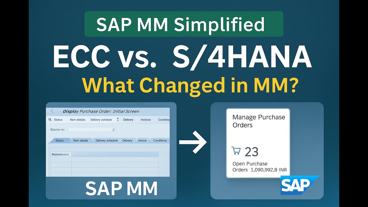 SAP Basics 06 | SAP MM ECC vs S/4HANA | Key Functional Changes, Simplified Sourcing & Innovations