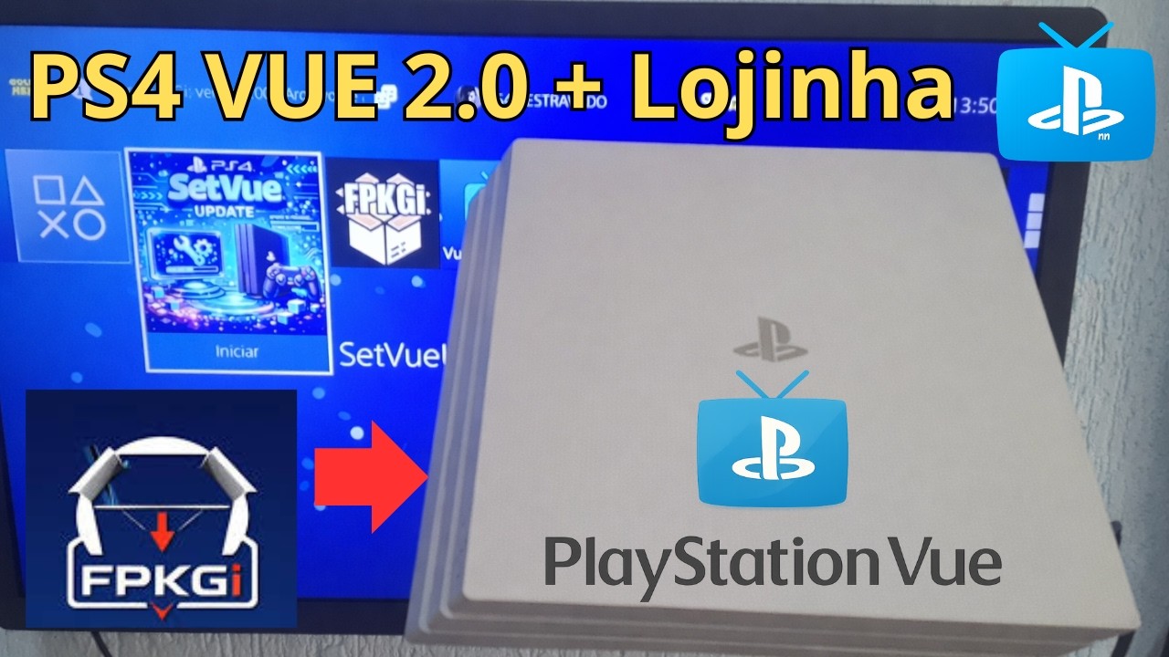 atualizou PS4 VUE 2.0 + Lojinha de Jogos Versão 13.00 Teste Real