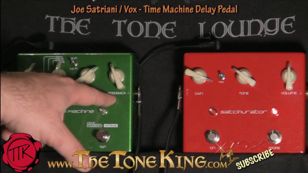 Joe Satriani Vox Time Machine Delay Pedal with Satchurator and Marshall JMD:1 Demo Review Carvin