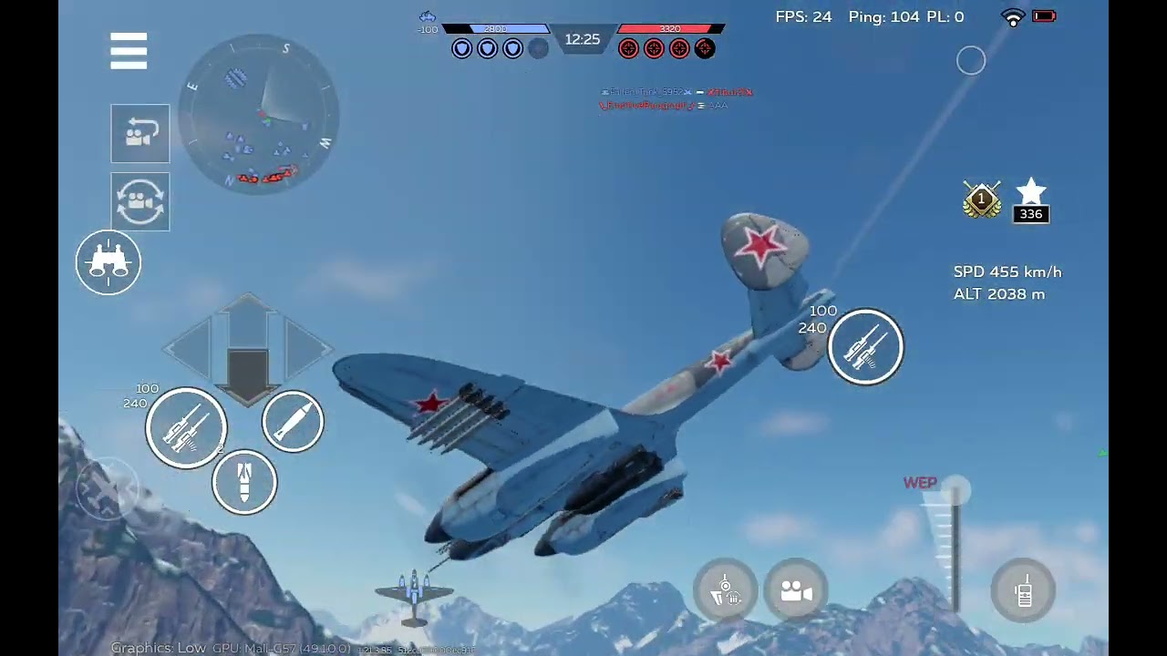F6F-5N, XP-55, XP-50, TIS MA Air battle gameplay with the 1 and only technoblade66 @crumbgriz