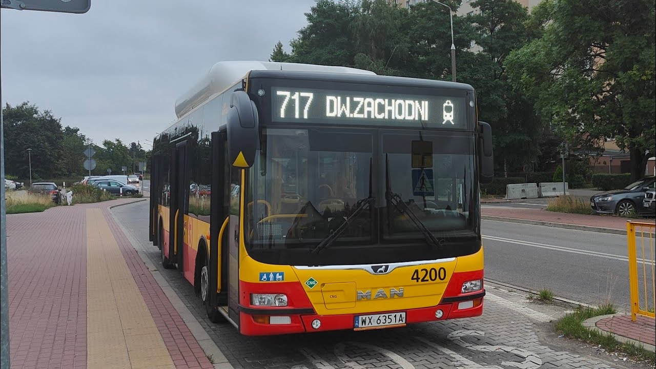 Linia 717 - MAN Lion's City CNG #4200 ( MZA Warszawa )