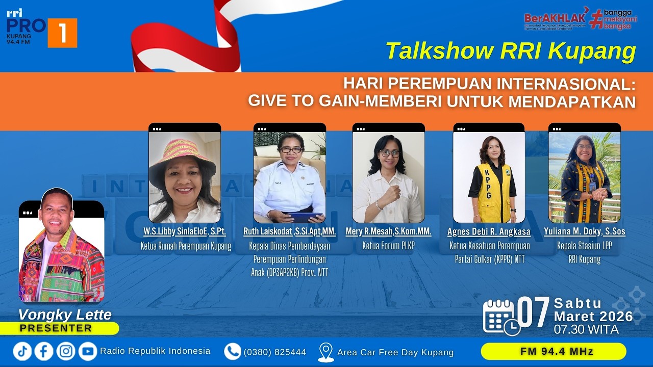 🔴LIVE-HARI PEREMPUAN INTERNASIONAL: GIVE TO GAIN-MEMBERI UNTUK MENDAPATKAN  | RRI Kupang