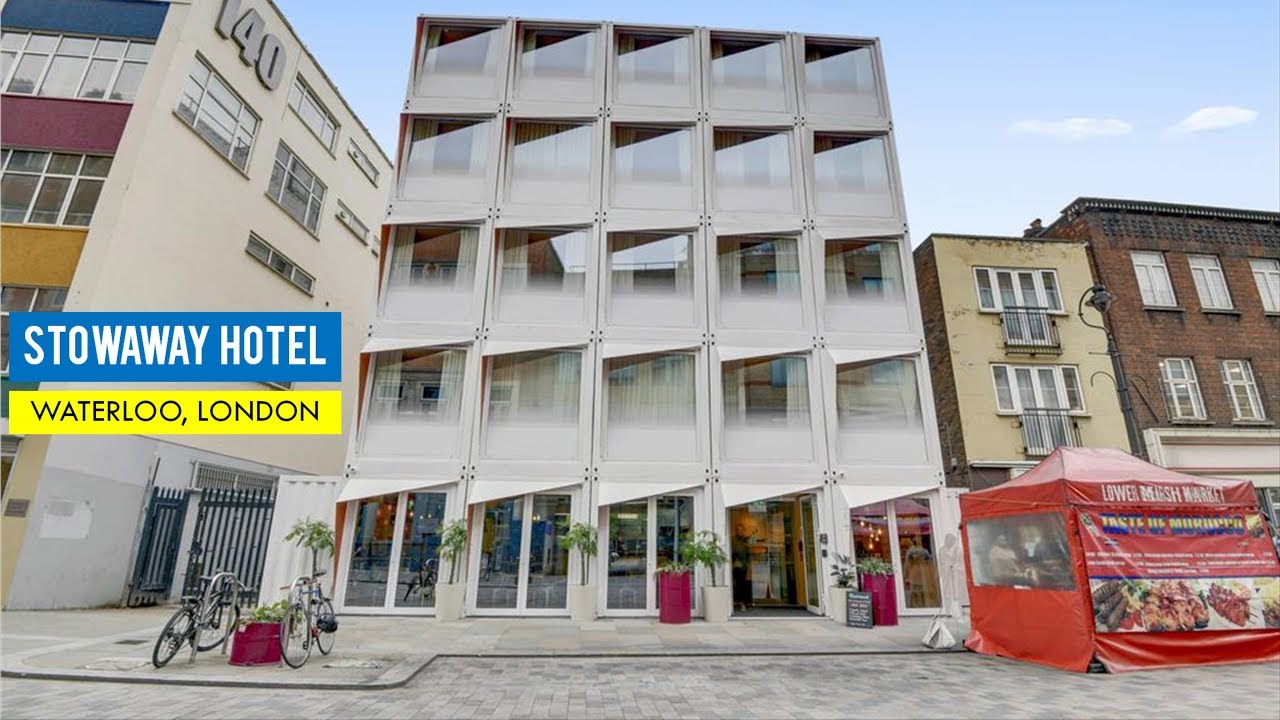 Stow-Away Hotel Waterloo, London built with Shipping Containers