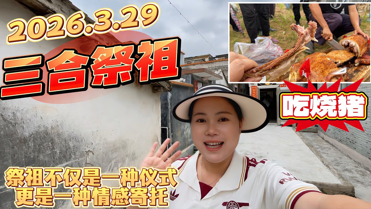 一年一度祭祖时间又到啦！三合镇黎洞村祭祖/烧猪肉真好吃/大大的烧猪五味鹅新鲜出炉的行山糍台山祭祖必备#台山祭祖#台山人#台山 台山房产#台山房产amy #台山Amy#家乡特色 