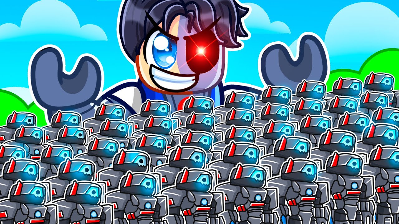 Making 9,345,345 ROBOTS To Build A ARMY to TAKE OVER THE WORLD In Roblox!