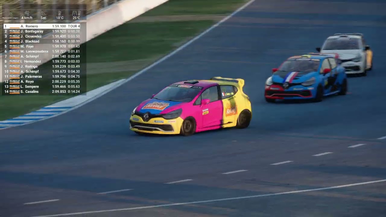AMS2 - Renault Clio Cup Espagna - 15min sur le circuit Espagnol de Jerez Moto - Vue Piste.