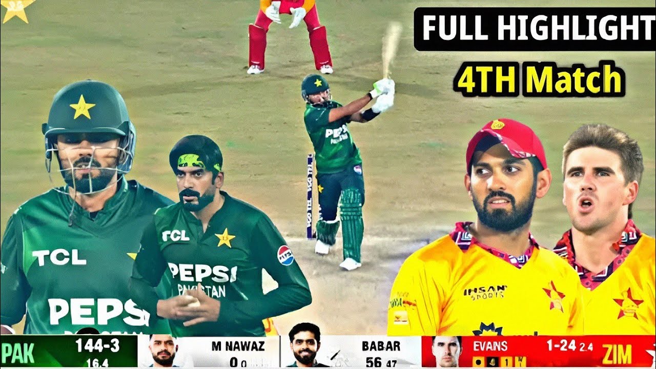 Pakistan Vs Zimbabwe 4th Match Full Highlights 2025 Pak Vs Zim Tri SeriesMatch Highlight